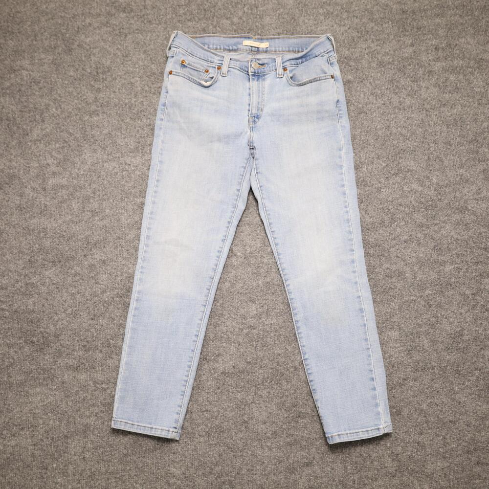 Levis Boyfriend Jeans Womens 29 Light Wash Blue Mid Rise Relaxed Denim Casual